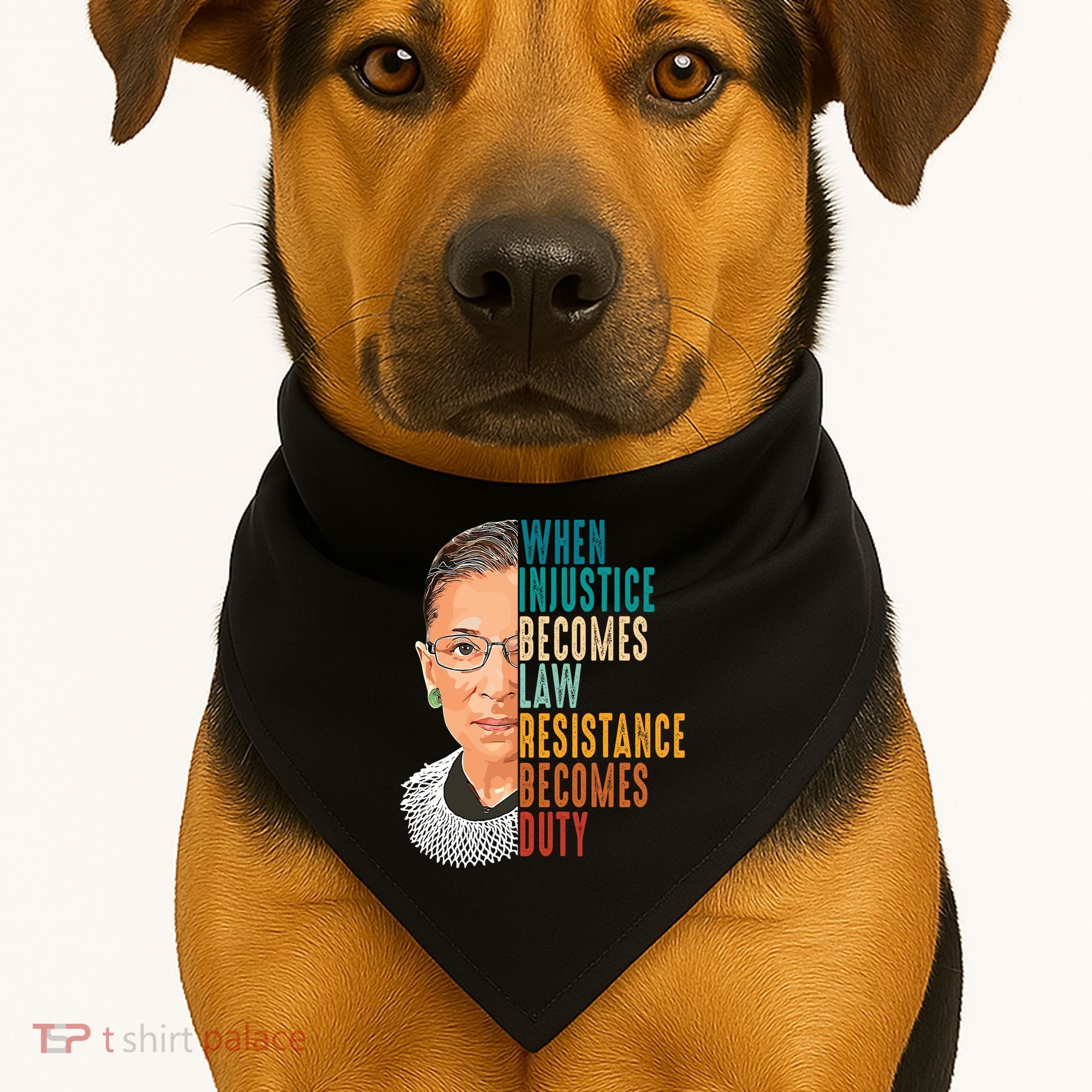 Ruth Bader Ginsburg USA-Made Doggie Bandana