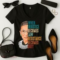 Ruth Bader Ginsburg Women's V-Neck T-Shirt thumb 2
