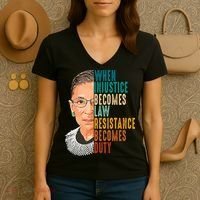 Ruth Bader Ginsburg Women's V-Neck T-Shirt thumb 3