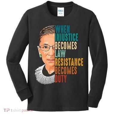 Ruth Bader Ginsburg Kids Long Sleeve Shirt