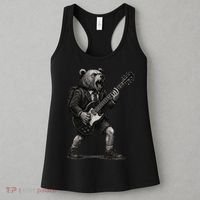 Rocking Bear Guitar Player Concert Festival Music Cool Women's Tank Top thumb 3