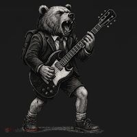 Rocking Bear Guitar Player Concert Festival Music Cool Women's Tank Top thumb 5
