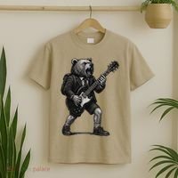 Rocking Bear Guitar Player Concert Festival Music Cool T-Shirt thumb 2