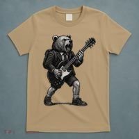 Rocking Bear Guitar Player Concert Festival Music Cool T-Shirt thumb 5