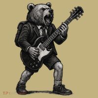 Rocking Bear Guitar Player Concert Festival Music Cool T-Shirt thumb 7