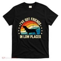 Retro Basset Hound IVe Got Friends In Low Places T-Shirt thumb 0