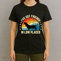 Retro Basset Hound IVe Got Friends In Low Places T-Shirt thumb 4