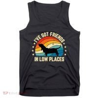 Retro Basset Hound IVe Got Friends In Low Places Tank Top thumb 0