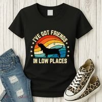 Retro Basset Hound IVe Got Friends In Low Places Women's T-Shirt thumb 3