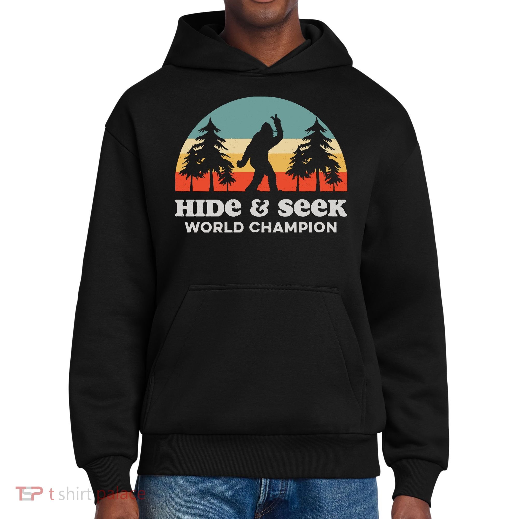 Retro Bigfoot Hide &Amp; Seek World Champion District V.I.T. Heavyweight Hoodie