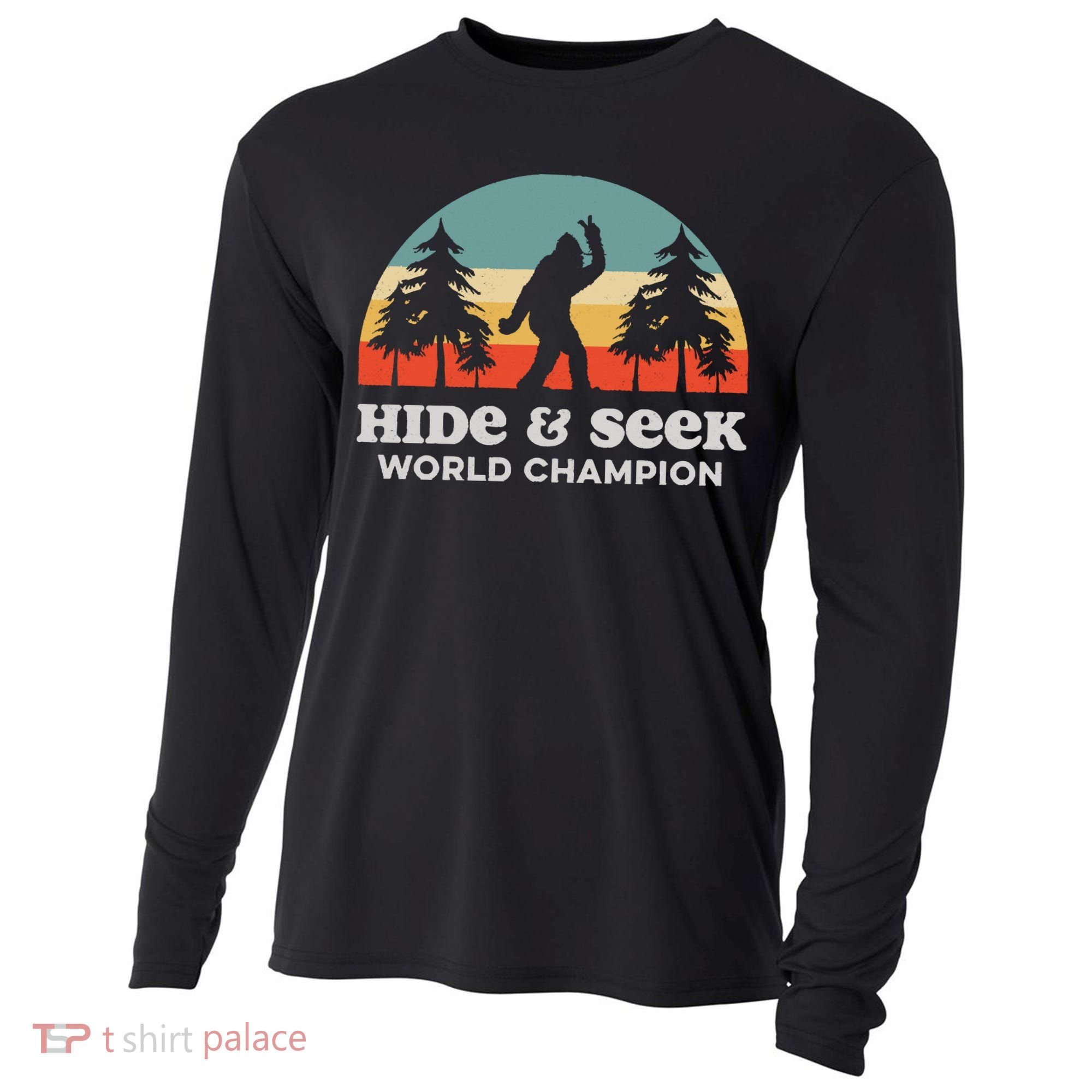 Retro Bigfoot Hide &Amp; Seek World Champion Cooling Performance Long Sleeve Crew