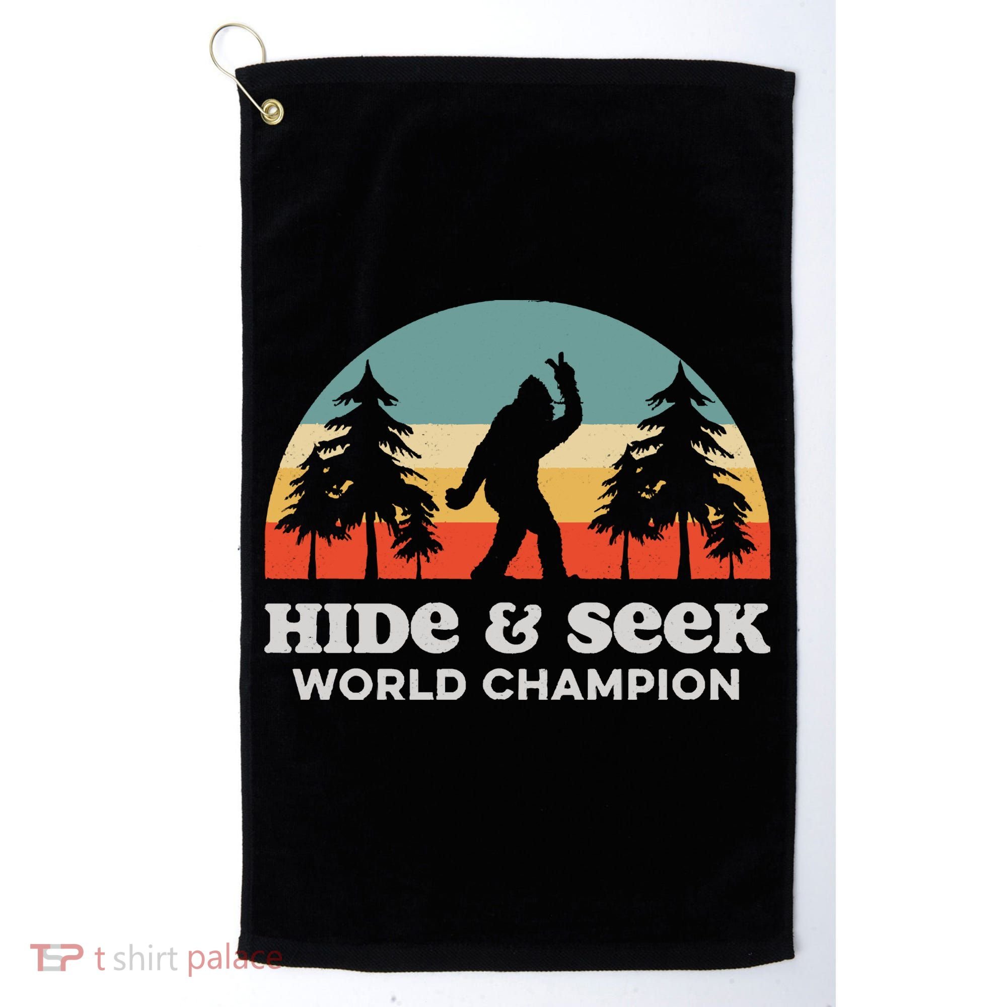 Retro Bigfoot Hide &Amp; Seek World Champion Golf Towel