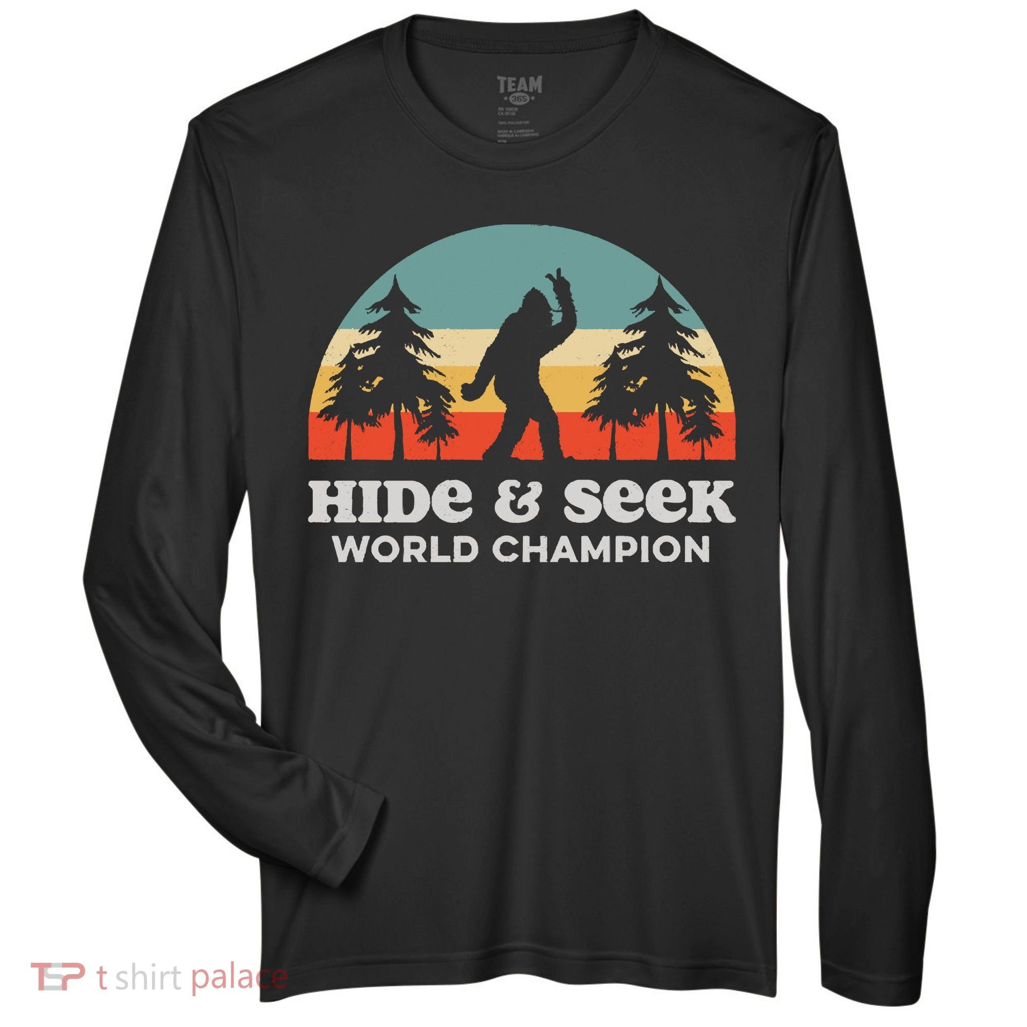 Retro Bigfoot Hide &Amp; Seek World Champion Zone Performance Long-Sleeve T-Shirt