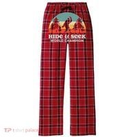 Retro Bigfoot Hide &Amp; Seek World Champion Women's Flannel Plaid Pajama Pants thumb 0