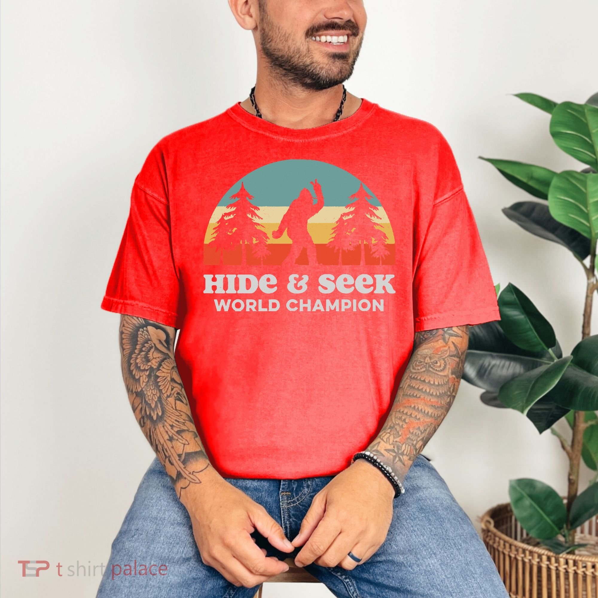 Retro Bigfoot Hide &Amp; Seek World Champion Comfort Colors T-Shirt