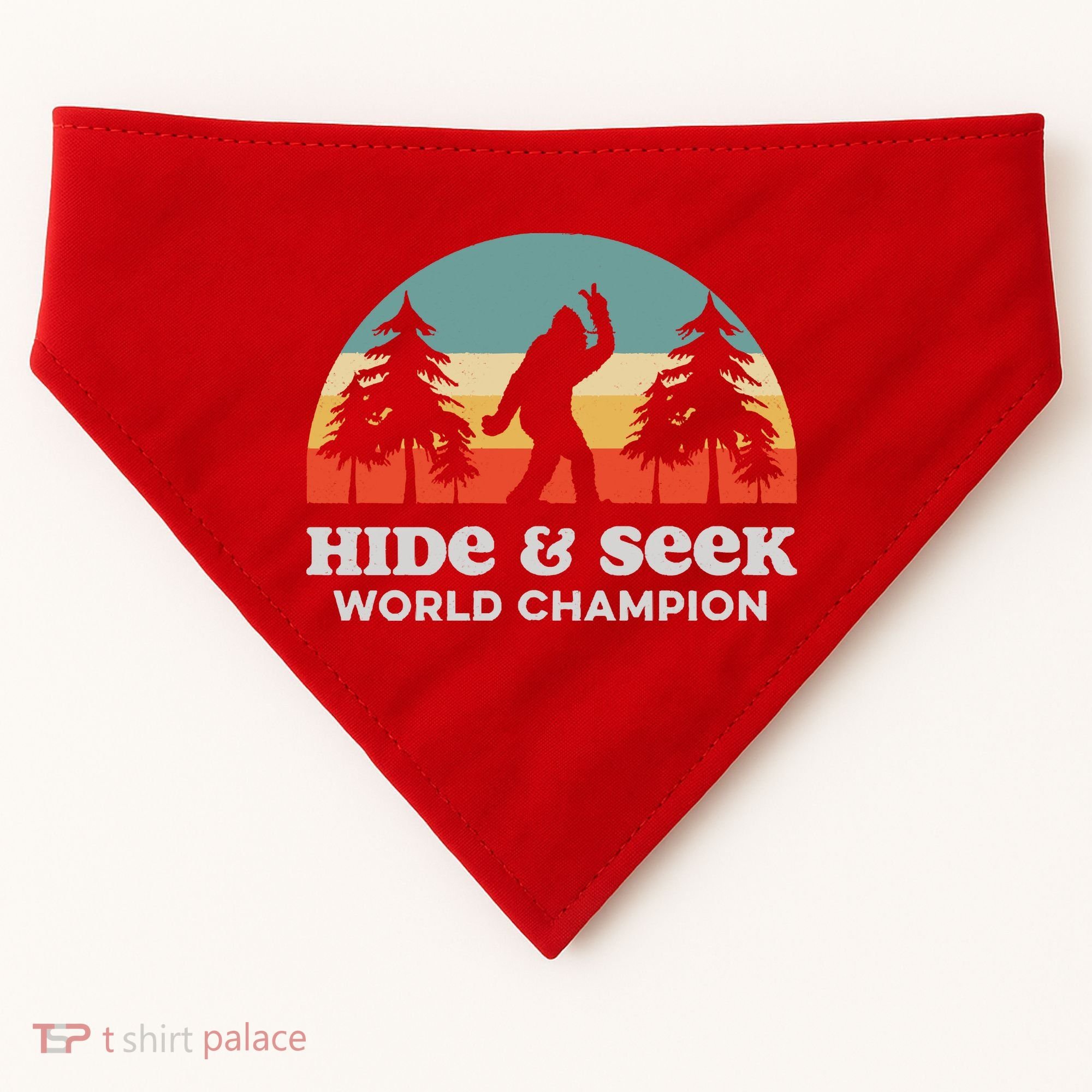 Retro Bigfoot Hide &Amp; Seek World Champion USA-Made Doggie Bandana