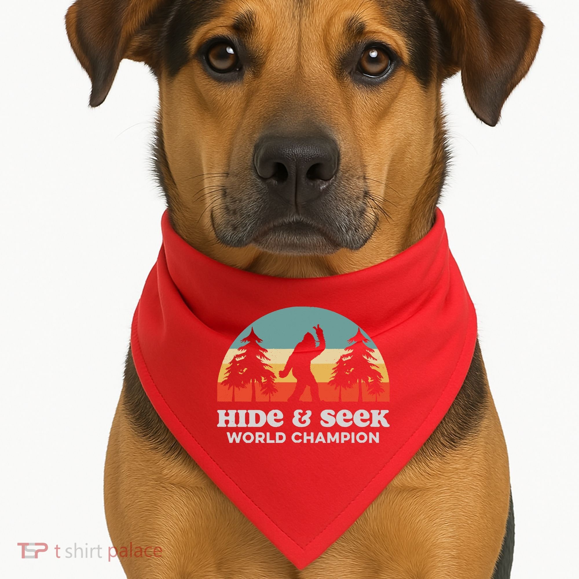 Retro Bigfoot Hide &Amp; Seek World Champion USA-Made Doggie Bandana