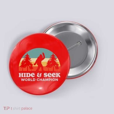 Retro Bigfoot Hide &Amp; Seek World Champion Button