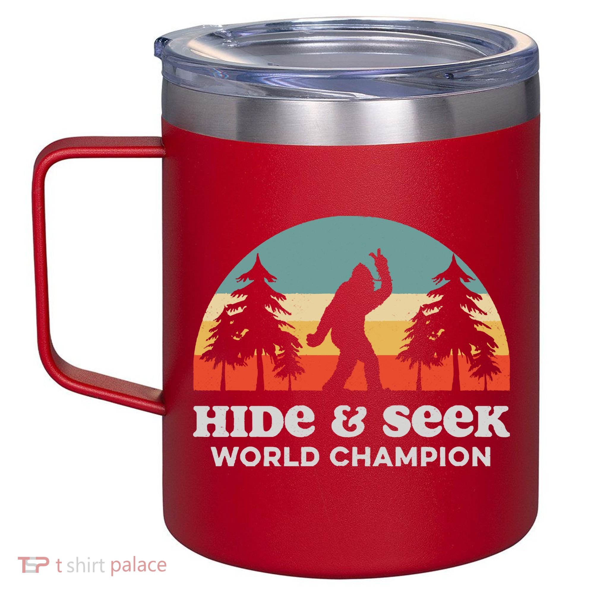 Retro Bigfoot Hide &Amp; Seek World Champion 12oz Stainless Steel Coffee Mug