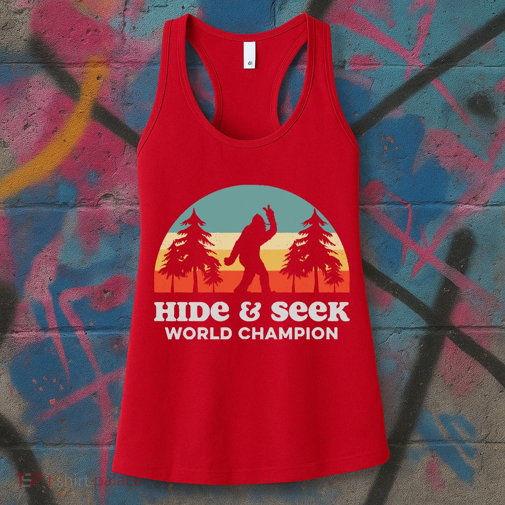 Retro Bigfoot Hide &Amp; Seek World Champion Women's Tank Top