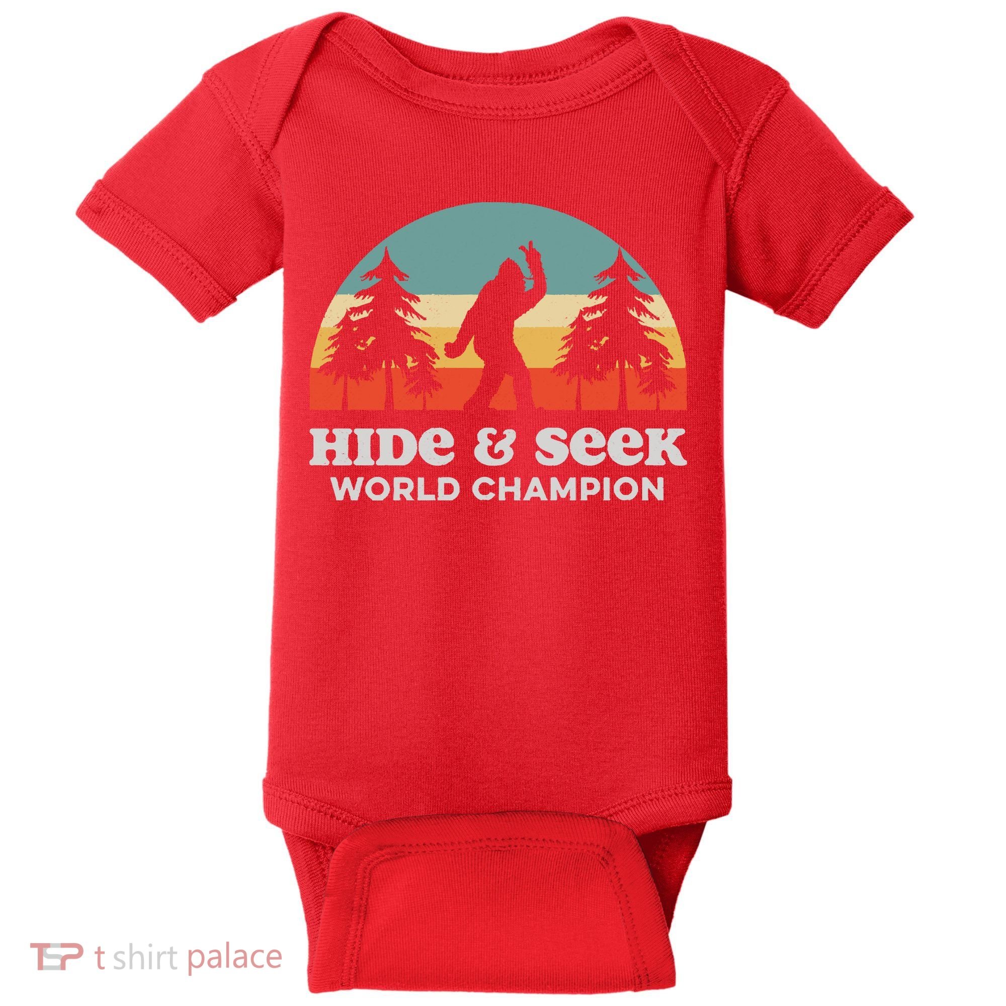 Retro Bigfoot Hide &Amp; Seek World Champion Baby Bodysuit