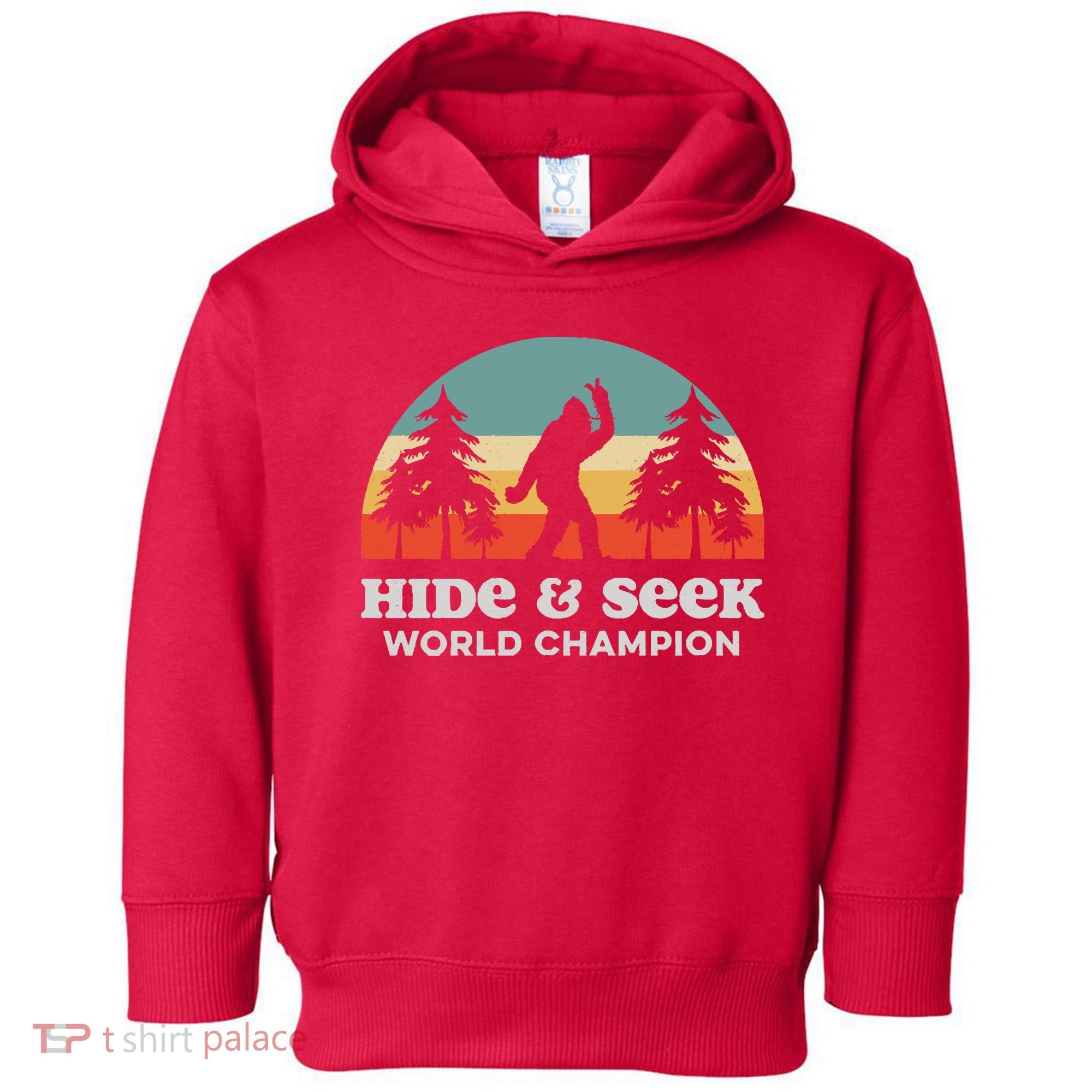Retro Bigfoot Hide &Amp; Seek World Champion Toddler Hoodie