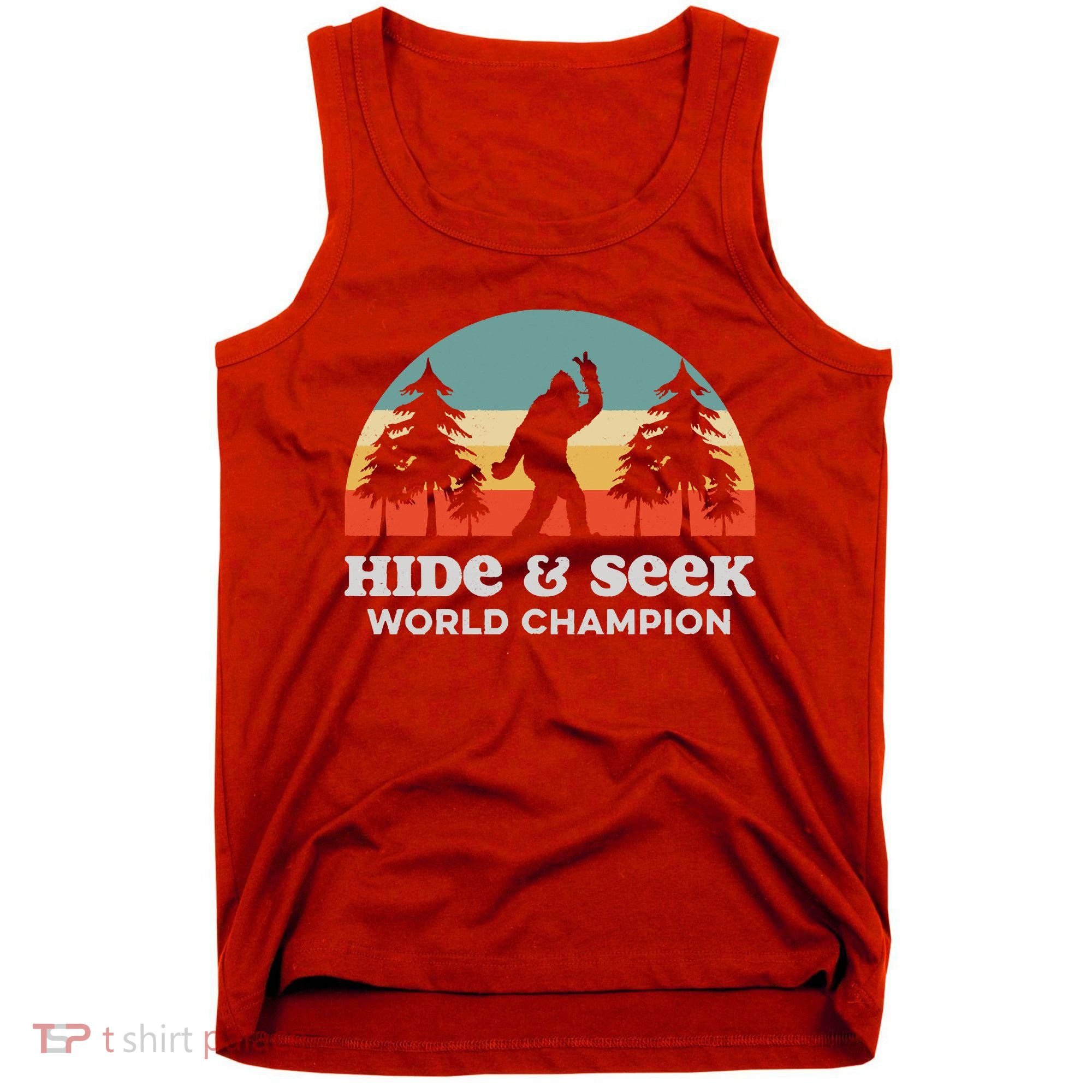 Retro Bigfoot Hide &Amp; Seek World Champion Tank Top