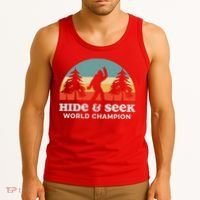 Retro Bigfoot Hide &Amp; Seek World Champion Tank Top thumb 3