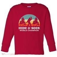 Retro Bigfoot Hide &Amp; Seek World Champion Toddler Long Sleeve Shirt thumb 0