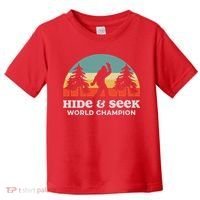 Retro Bigfoot Hide &Amp; Seek World Champion Toddler T-Shirt thumb 0
