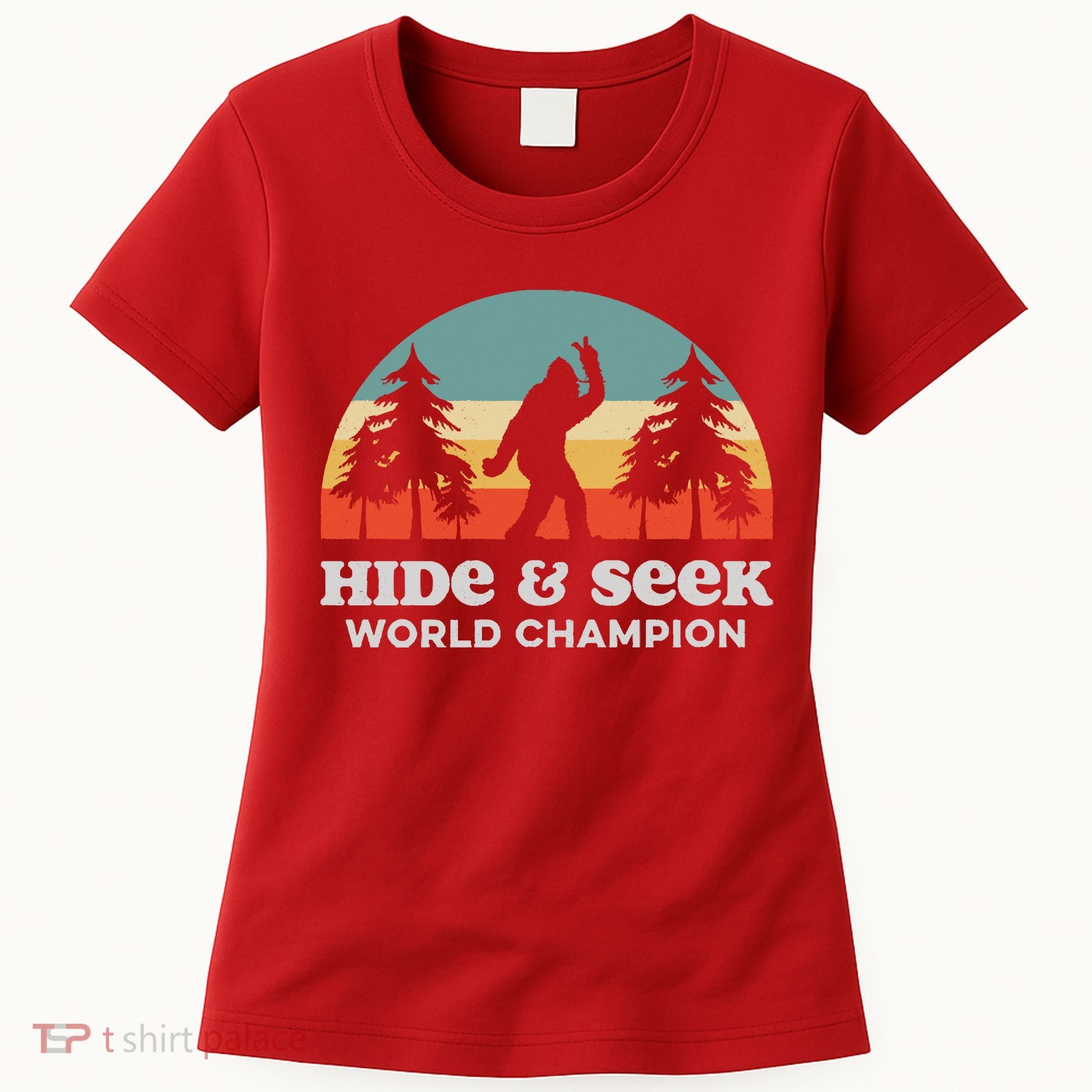Retro Bigfoot Hide &Amp; Seek World Champion Women's T-Shirt