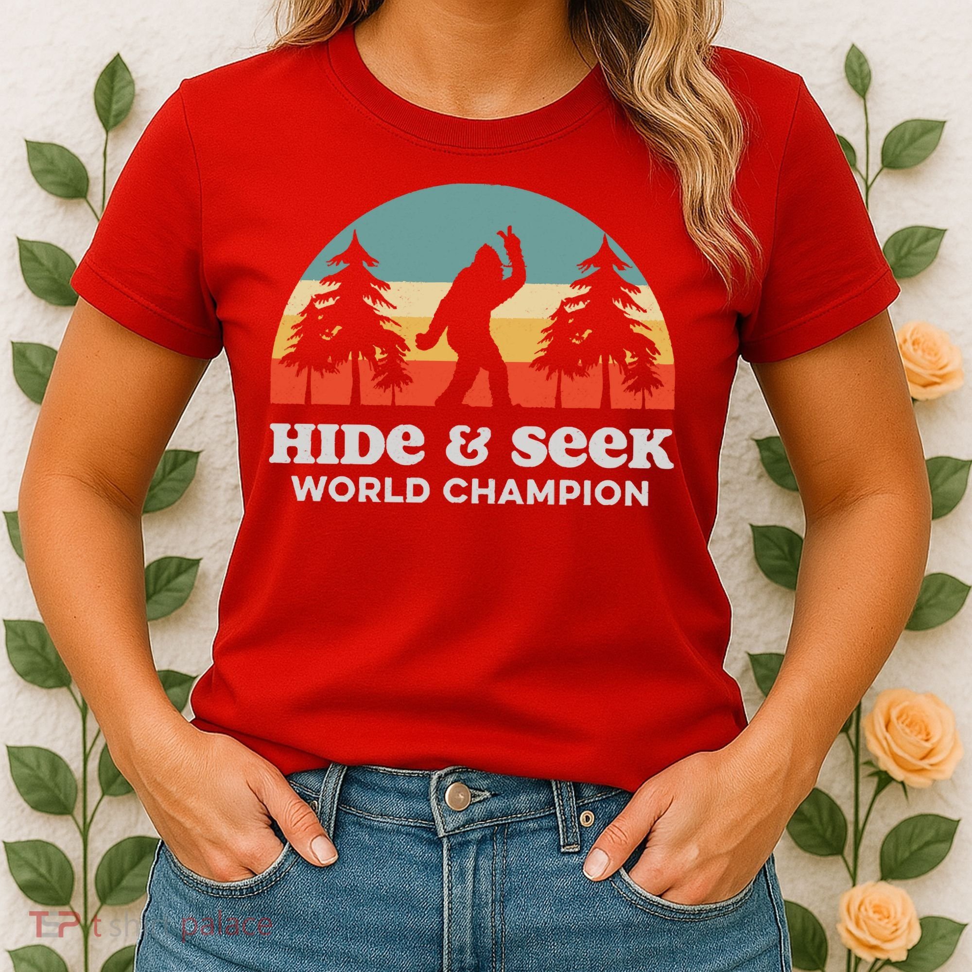 Retro Bigfoot Hide &Amp; Seek World Champion Women's T-Shirt