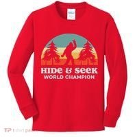 Retro Bigfoot Hide &Amp; Seek World Champion Kids Long Sleeve Shirt thumb 0