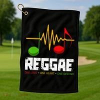Reggae Black History Month BLM Rasta African Music Lover Golf Towel thumb 1