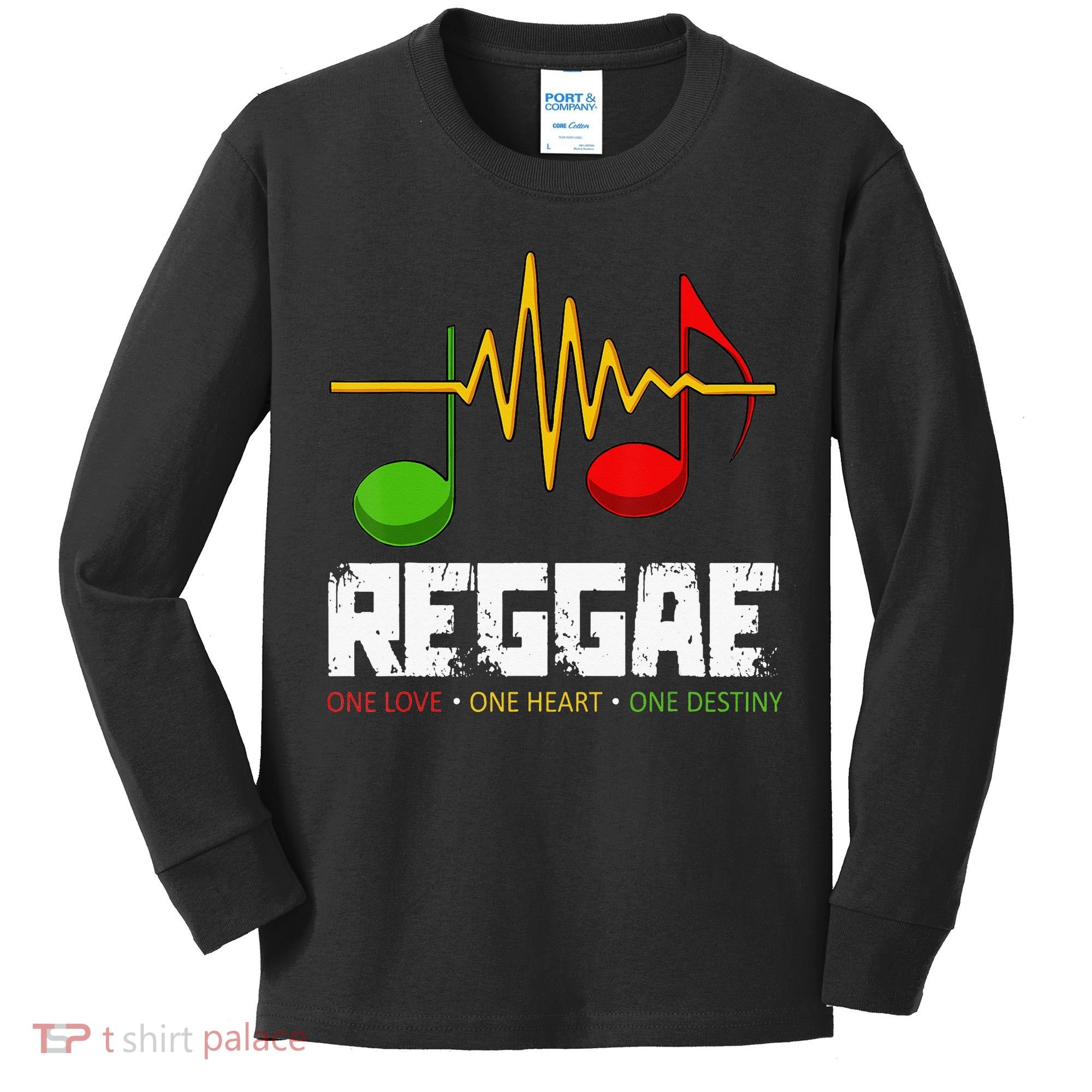 Reggae Black History Month BLM Rasta African Music Lover Kids Long Sleeve Shirt