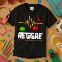 Reggae Black History Month BLM Rasta African Music Lover Kids T-Shirt thumb 3