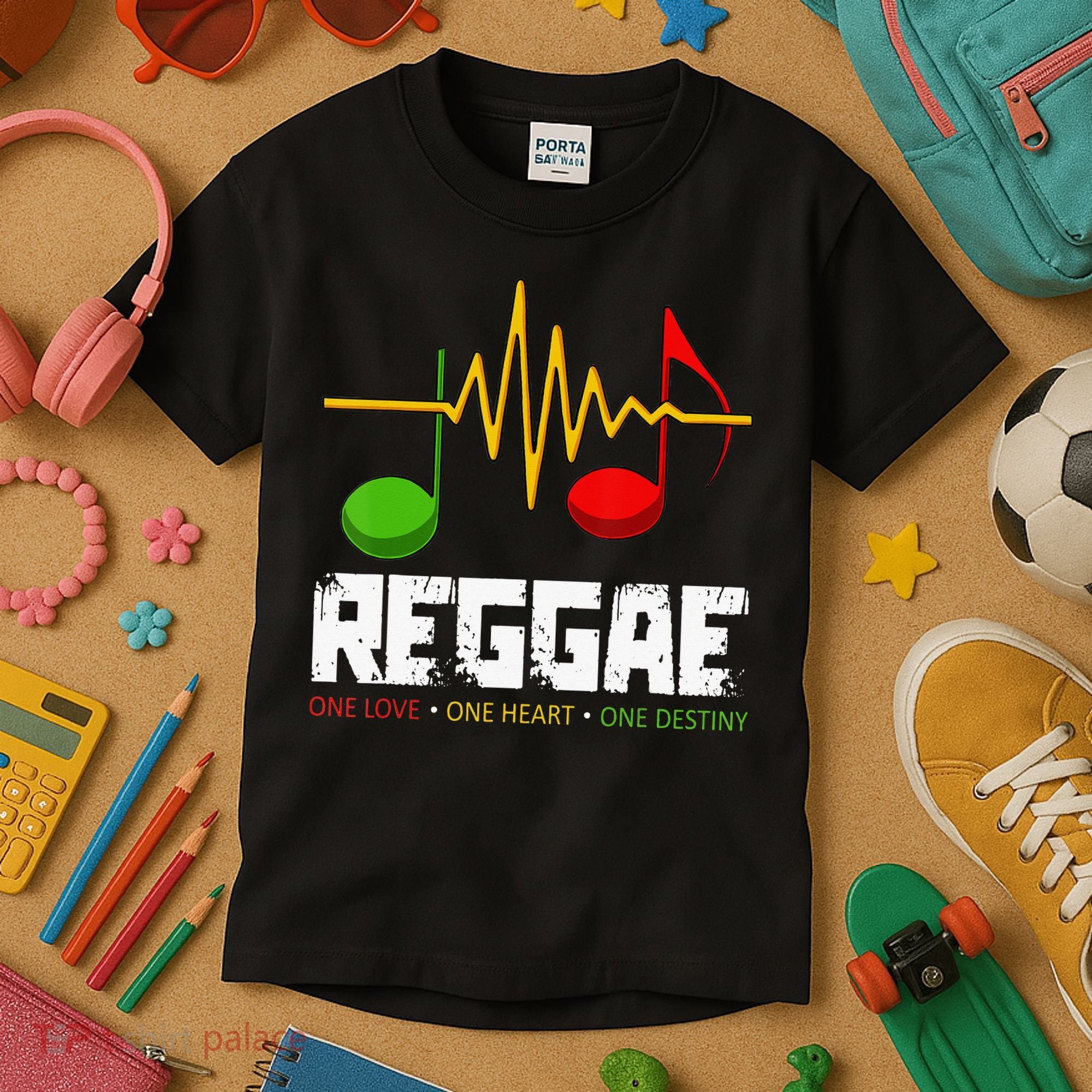 Reggae Black History Month BLM Rasta African Music Lover Kids T-Shirt