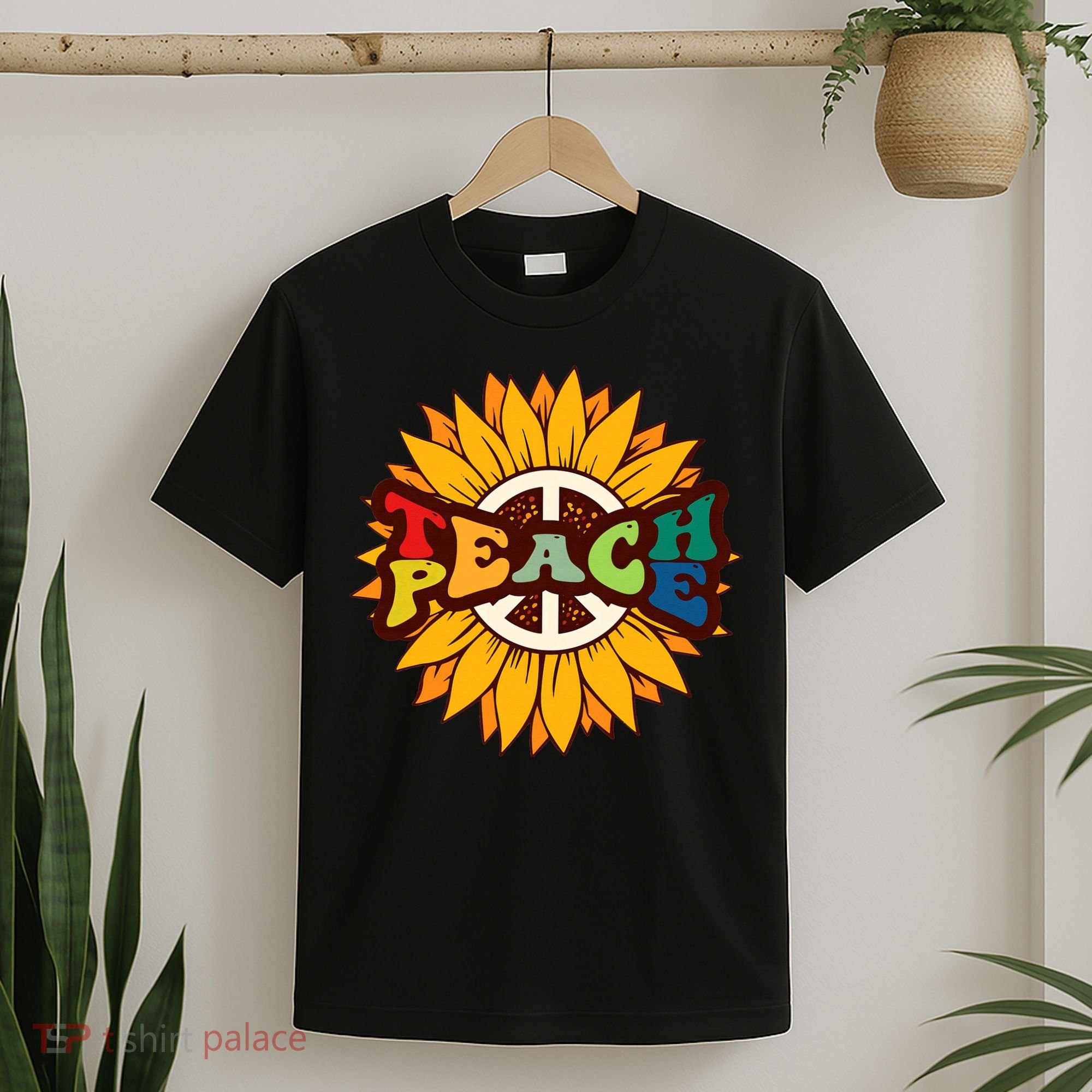 Retro Boho Hippie Vintage Kindness Vibe Teacher Teach Peace T-Shirt