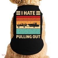 Retro Boating I Hate Pulling Out Funny Boat Captain Gift Doggie Tank thumb 0