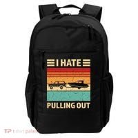 Retro Boating I Hate Pulling Out Funny Boat Captain Gift Backpack thumb 0
