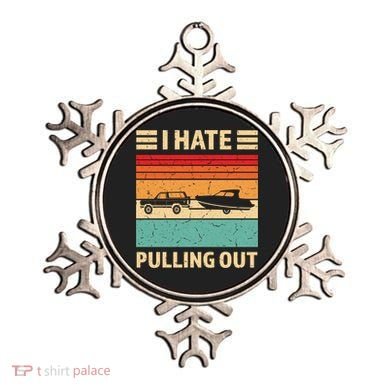 Retro Boating I Hate Pulling Out Funny Boat Captain Gift Ornament
