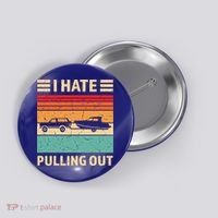 Retro Boating I Hate Pulling Out Funny Boat Captain Gift Button thumb 0