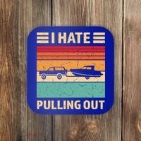 Retro Boating I Hate Pulling Out Funny Boat Captain Gift Coaster thumb 0