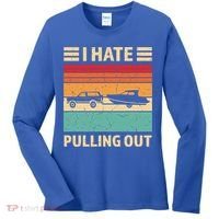 Retro Boating I Hate Pulling Out Funny Boat Captain Gift Women's Long Sleeve Shirt thumb 0
