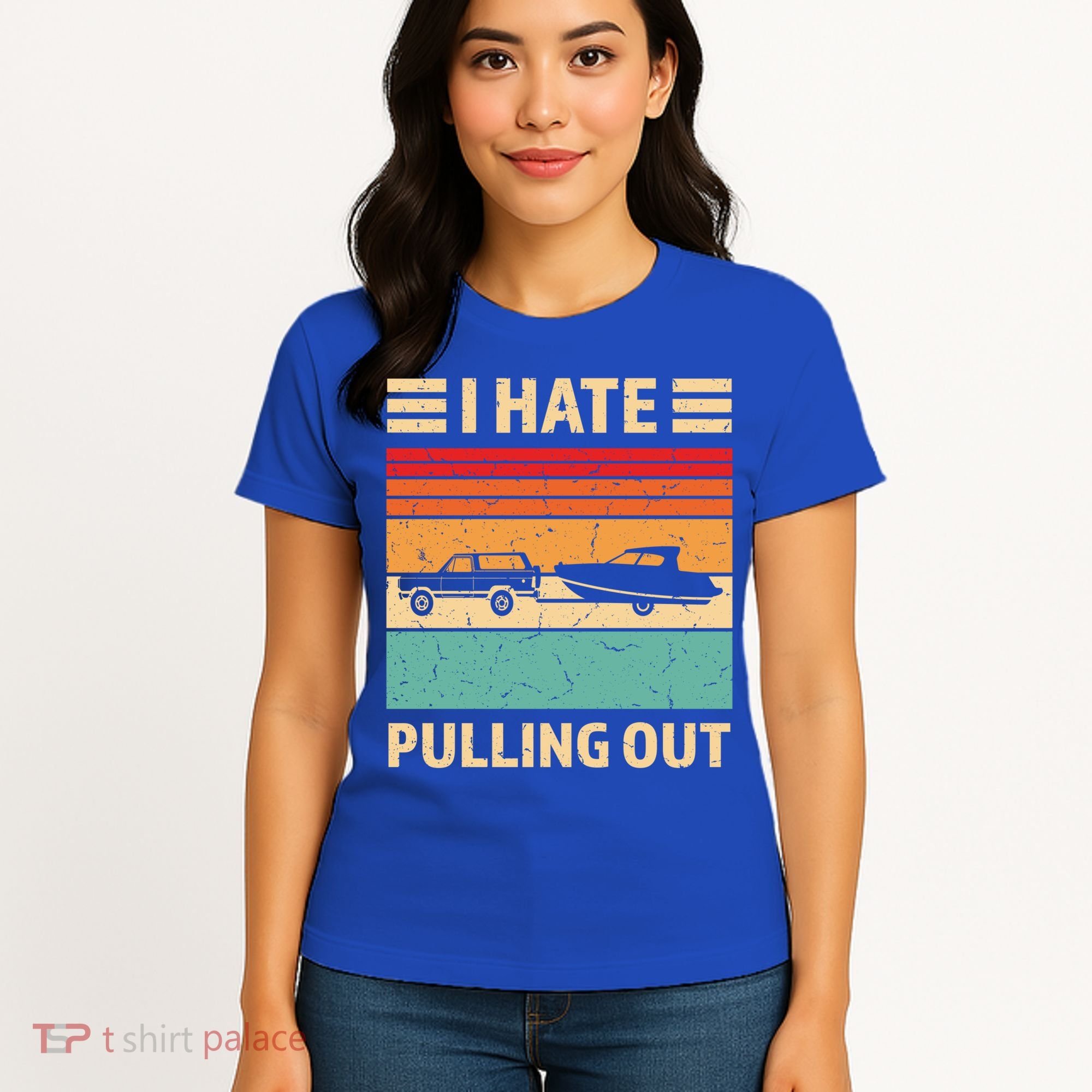 Retro Boating I Hate Pulling Out Funny Boat Captain Gift Women's T-Shirt
