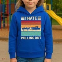 Retro Boating I Hate Pulling Out Funny Boat Captain Gift Kids Hoodie thumb 3