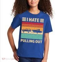 Retro Boating I Hate Pulling Out Funny Boat Captain Gift Kids T-Shirt thumb 2