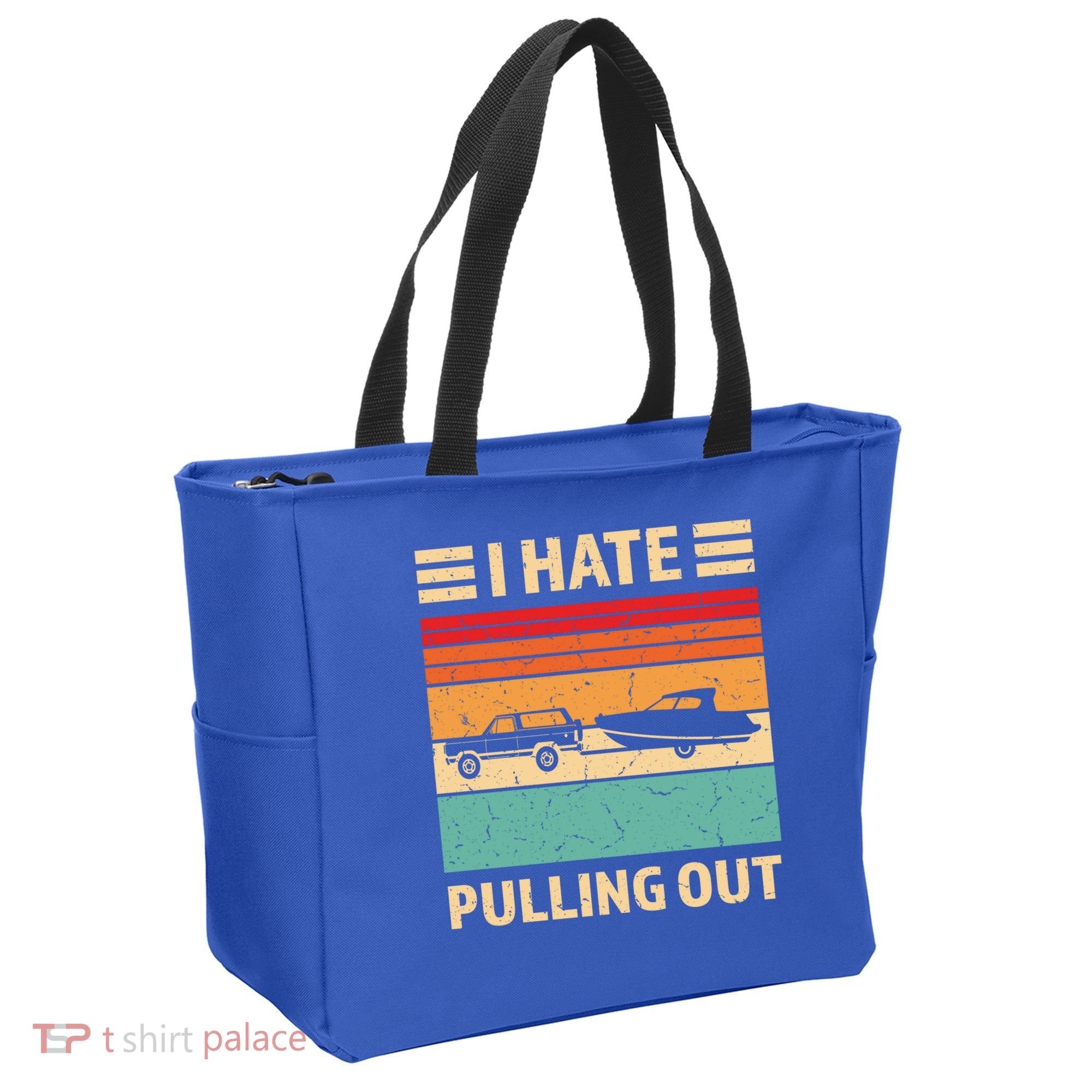 Retro Boating I Hate Pulling Out Funny Boat Captain Gift Tote Bag