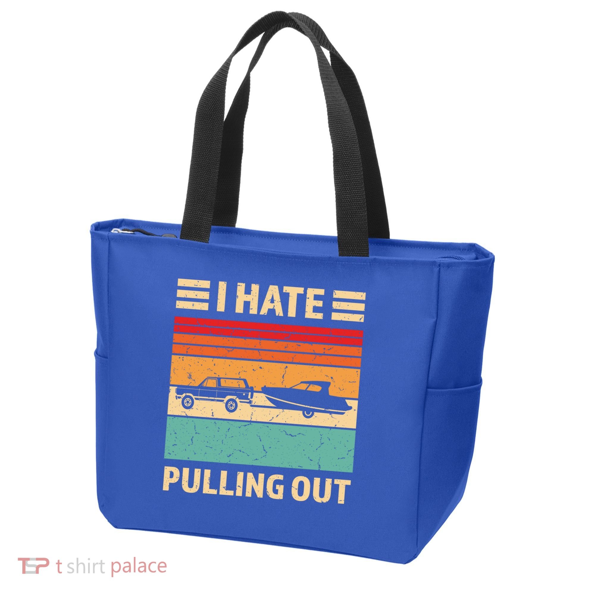 Retro Boating I Hate Pulling Out Funny Boat Captain Gift Tote Bag