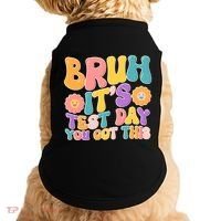 Retro Bruh Its Test Day You Got This Doggie Tank thumb 0